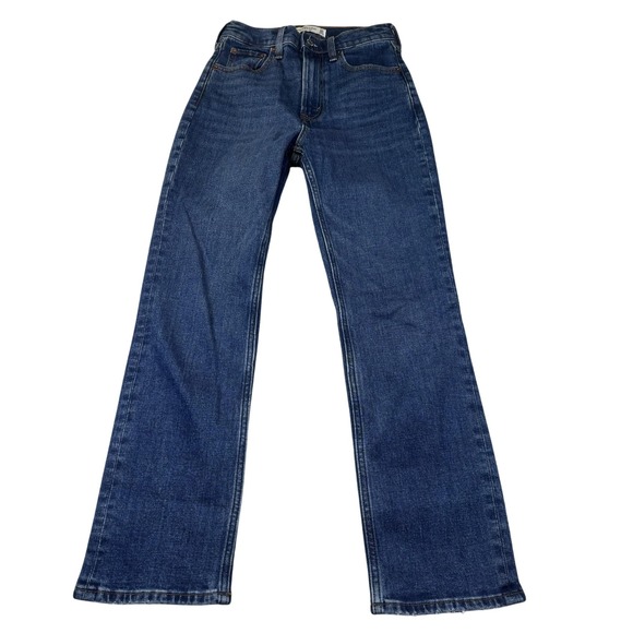 Abercrombie & Fitch Denim - Abercrombie & Fitch Ankle Straight Jeans Womens 00 Blue Ultra High Rise 24x28